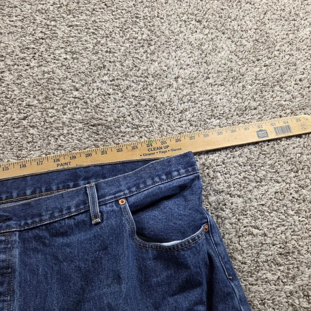 Levis 501 Jeans Mens 54x31 Tag 54x32 Straight Button Fly Dark Wash Denim